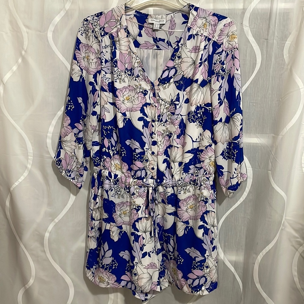 Carolina Belle Montreal, Floral Print Romper, Size 4